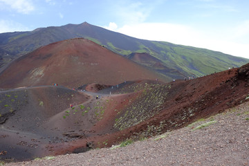 Tourists on the craters of Mt Etna - 2