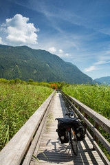 Drau river and drau cycle route