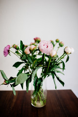 Bouquet of pink peonies