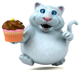 Fun cat - 3D Illustration