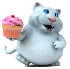 Fun cat - 3D Illustration
