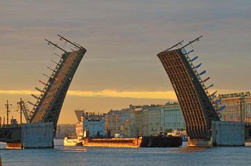 The drawbridges of St. Petersburg.