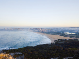 Foggy morning view at Curl Curl Beach, Sydney