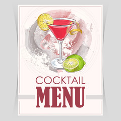 Vector flyer, cover menu