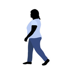 Fototapeta na wymiar vector, isolated, silhouette in color clothes, the woman is walking
