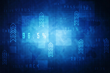 2d illustration Abstract futuristic electronic circuit technology background
