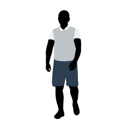 vector, isolated, silhouette in color clothes, the guy