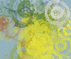 Abstract painting on canvas. Hand made art. Colorful texture. Modern artwork. Strokes of fat paint. Brushstrokes. Contemporary art. Artistic background image.