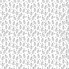 Hand drawn floral seamless pattern