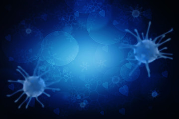 2d illustration Abstract futuristic electronic circuit technology background
