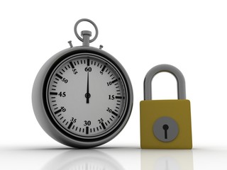 3d illustration stopwatch