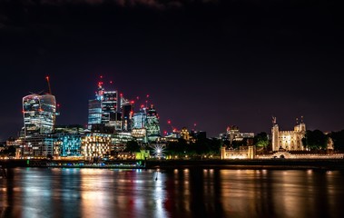 Fototapeta na wymiar Night City of London