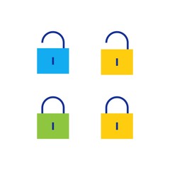 Lock and unlock icons