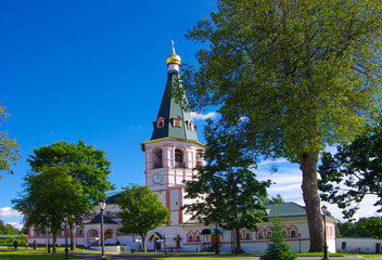 VALDAI, RUSSIA - August, 2017: Iversky monastery in Valdai, Novgorod region, Russia