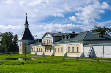 Fototapeta na wymiar VALDAI, RUSSIA - August, 2017: Iversky monastery in Valdai, Novgorod region, Russia