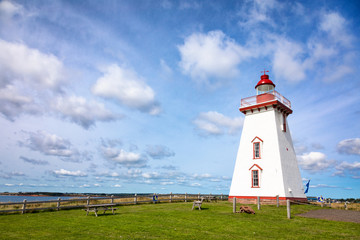 Fototapeta na wymiar Souris Lighthouse on Prince Edward Island