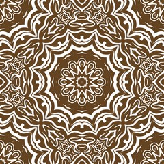 Seamless vector pattern. Geometric floral ornament. For Interior decoration, wallpaper, presentation, fashion design, print.