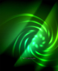 Neon glowing techno lines, hi-tech futuristic abstract background template with square shapes