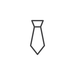 Necktie outline icon. linear style sign for mobile concept and web design. Tie simple line vector icon. Dress code symbol, logo illustration. Pixel perfect vector graphics