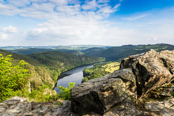 View of Vltava river from Solenice viewpoint, Czech Republic