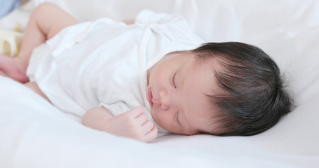 Fototapeta na wymiar New born baby sleep