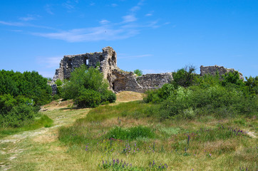 Fototapeta premium Mangup Kale, a historic fortress in Crimea, located on a plateau near Sevastopol (ancient Chersones)