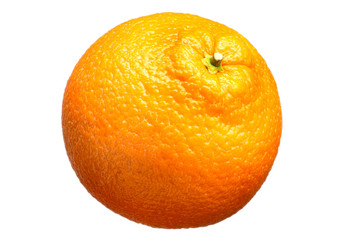 Fresh orange fruit isolated on white background.