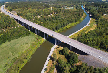 Aerial view of the Norsholm bridge