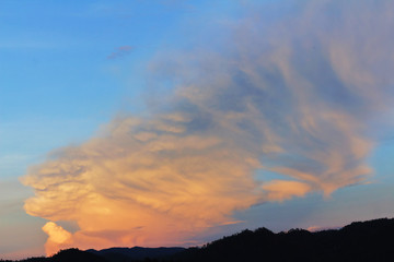 sky with cloud at sunset