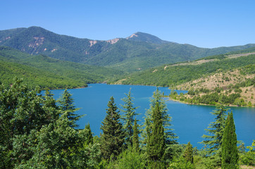 The reservoir in Crimea near Alushta