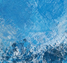 Abstract painting on canvas. Hand made art. Colorful texture. Modern artwork. Strokes of fat paint. Brushstrokes. Contemporary art. Artistic background image.