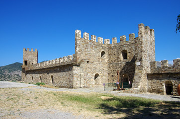 Obraz premium SUDAK, CRIMEA - June, 2018: Genoese fortress