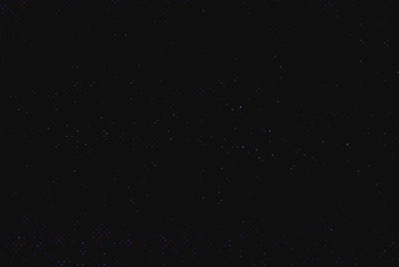 Dark background with glowing dots, circles. Abstract lights, universe, galaxy. Space pattern. Vector illustration