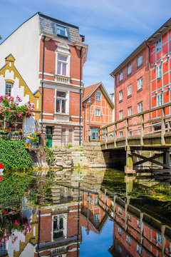 View of Bad Oldesloe, a small village in northern Germany
