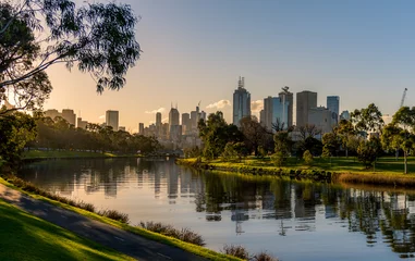 Foto op Plexiglas Melbourne City Skyline and Yarra River © Cat Bell