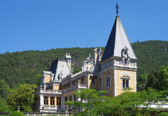 MASSANDRA, CRIMEA - June, 2018: The Massandra Palace in summer day