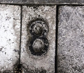 Written Wording in Distressed State Typography Found Number 8, eight