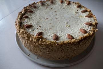 fresh homemade spinach cheese cake