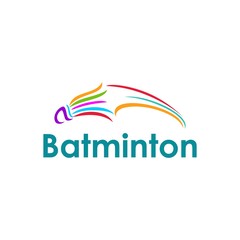 Shuttlecock icon with Abstract Swoosh. You can use for Sport logo and Badminton Championship Logo. vector illustration