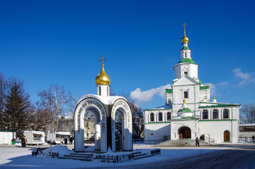 MOSCOW, RUSSIA - February, 2018: St. Daniel monastery in Moscow