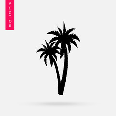 Palm tree icon, vector