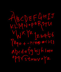 벡터 문자 / 손으로 쓴 글씨체