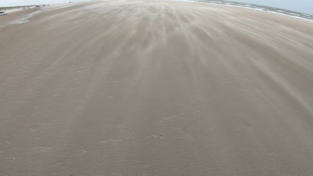 Sandverwehungen am Strand, Nordseestrand
