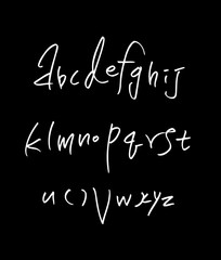 Obraz premium 벡터 문자 / 손으로 쓴 글씨체