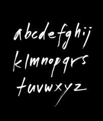 Obraz premium 벡터 문자 / 손으로 쓴 글씨체