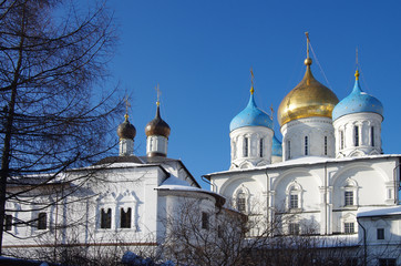 Fototapeta na wymiar MOSCOW, RUSSIA - February, 2018: Novospassky Monastery in winter day