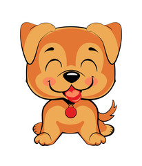 Isolated colorful head and face of happy labrador retriever