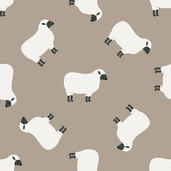 Seamless pattern with sheep