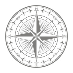 Fototapeta na wymiar vector icon with compass rose for your design