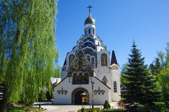 PUSHKINO, RUSSIA-May, 2018: Church of the Saviour Icon in Klyazma, Moscow region
